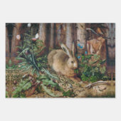 VINTAGE EASTER RABBIT DECOUPAGE WRAPPING PAPER SHEETS (Front 2)