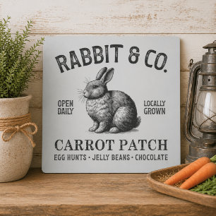 Vintage Easter Rabbit Metal Print