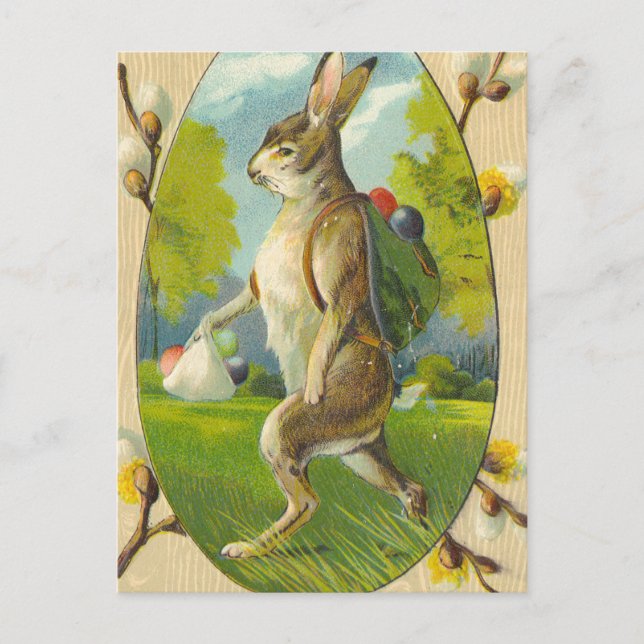 Vintage Easter Rabbit Postcard (Front)