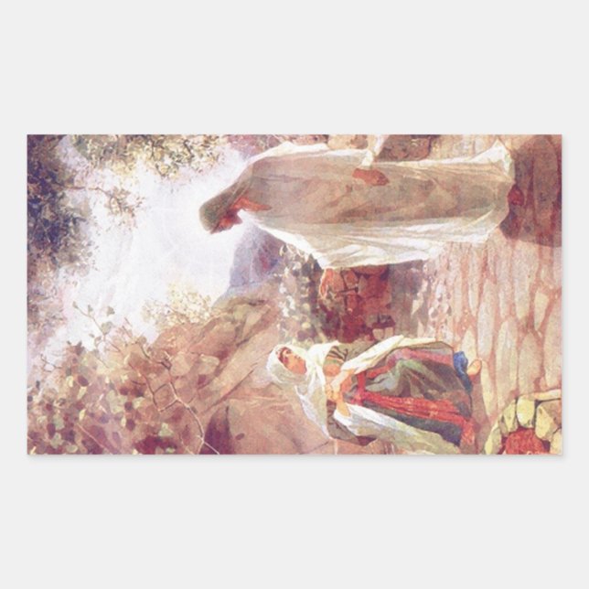 Vintage : easter - rectangular sticker (Front)