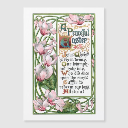Vintage Easter Religious Hymn and Cyclamen