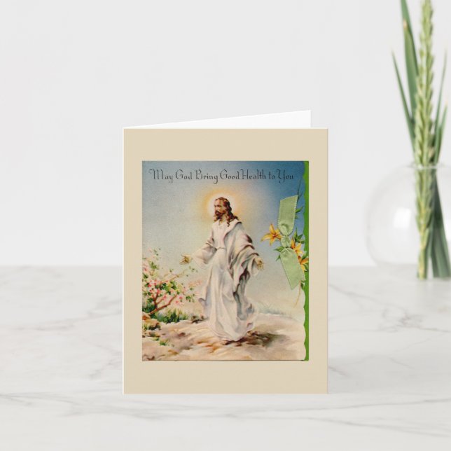 Vintage Easter Risen Christ Card (Front)