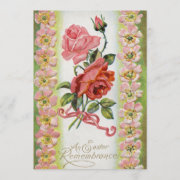 Vintage Easter Roses Invitation