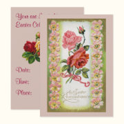 Vintage Easter Roses Invitation