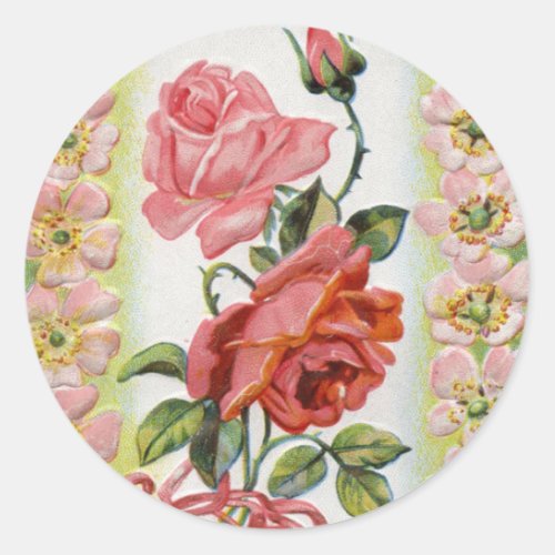 Vintage Easter Roses Stickers