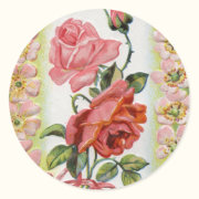 Vintage Easter Roses Stickers