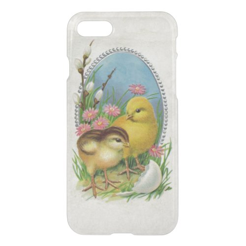 Vintage Easter Spring Baby Chicks Flowers iPhone SE87 Case