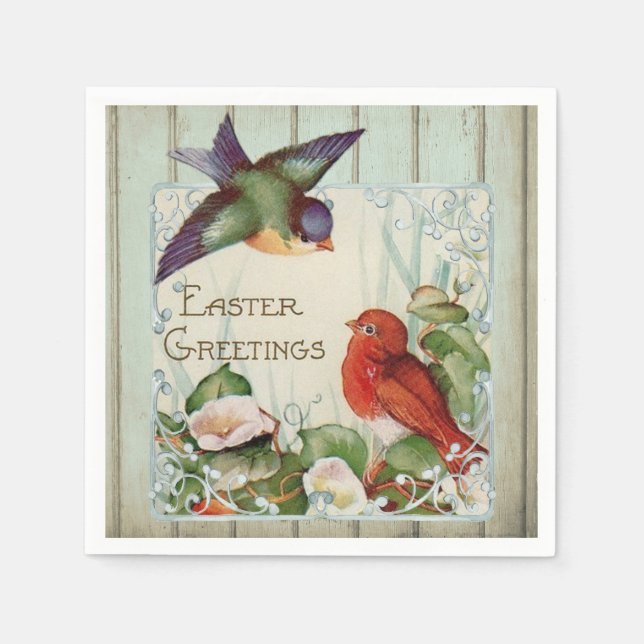 Vintage Easter Spring  Napkins (Front)