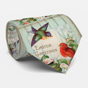 Vintage Easter Spring Neck Tie