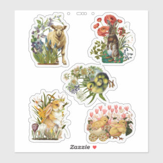 Vintage Easter Sticker Set