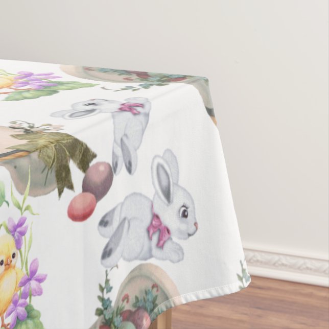 Vintage Easter Tablecloth (In Situ)