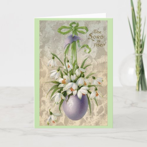 Vintage Easter _ The Lord is Risen Holiday Card