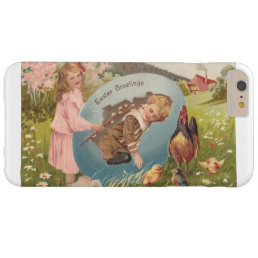 Vintage Easter Victorian Girl &amp; Boy Barely There iPhone 6 Plus Case