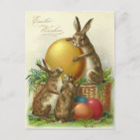 Vintage Easter Wishes 1906 Holiday Postcard