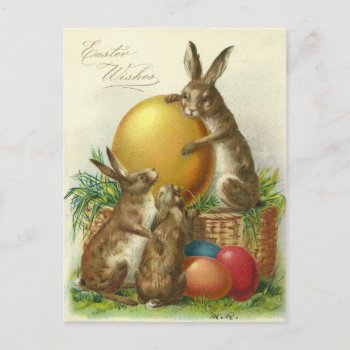 Vintage Easter Wishes 1906 Holiday Postcard by thedustyattic at Zazzle