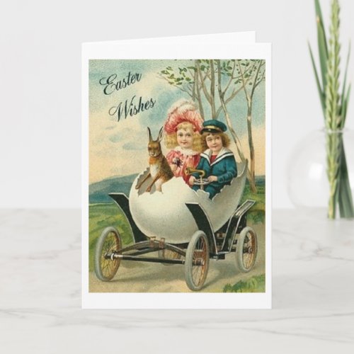 Vintage Easter Wishes  Victorian Easter Card