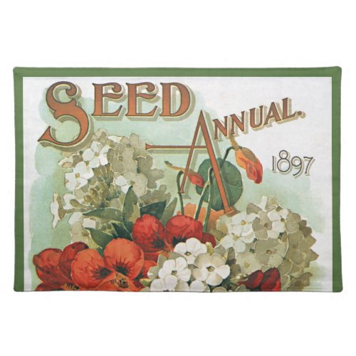 Vintage Eastmans Seed Catalog Cover Art 1897 Cloth Placemat