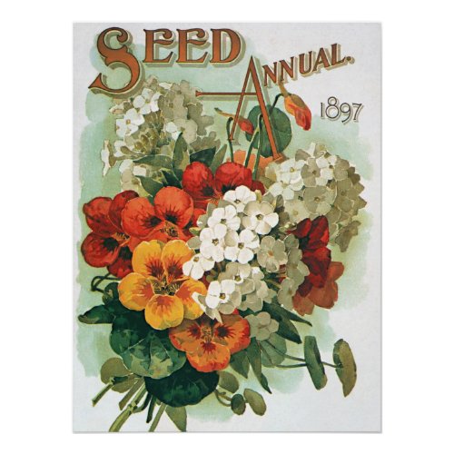 Vintage Eastmans Seed Catalog Cover Art 1897 Poster
