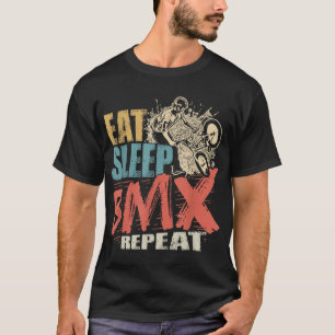 Vintage Eat Sleep BMX Repeat Funny BMX Bike T-Shirt