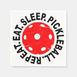 Vintage Eat Sleep Pickleball Repeat Napkins