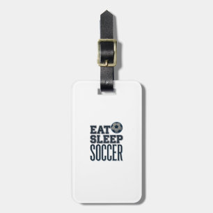 Vintage Eat Sleep Soccer Shirt Design (2)_1 Luggage Tag