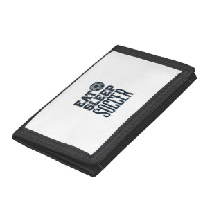 Vintage Eat Sleep Soccer Shirt Design (2)_1 Trifold Wallet