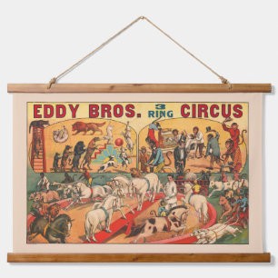 Vintage Eddy Brothers Circus Poster Hanging Tapestry