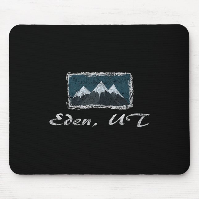 Vintage Eden Utah Winter Skiing Fun  Mouse Pad (Front)