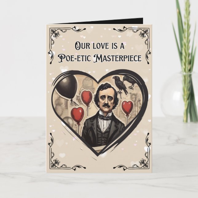 Vintage Edgar Allan Poe Valentine's Day Card (Front)