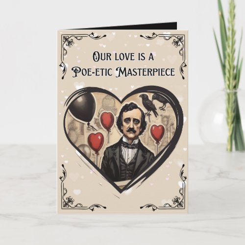 Vintage Edgar Allan Poe Valentines Day Card