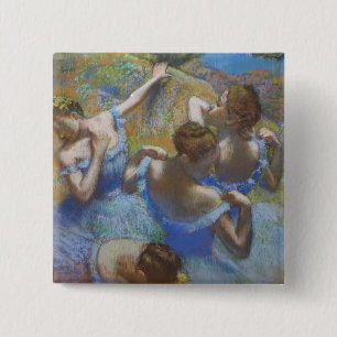Vintage Edgar Degas Blue Dancers Ballet Art Button