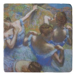 Vintage Edgar Degas Blue Dancers Ballet Art Trivet