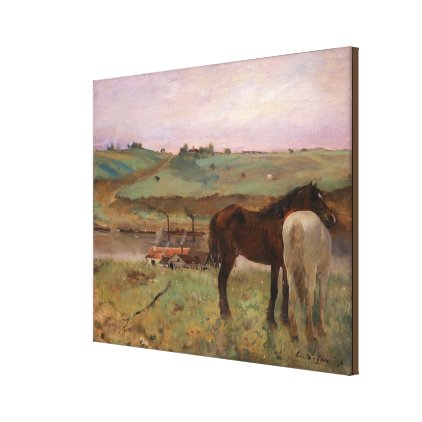 Vintage Edgar Degas Horses in a Meadow Canvas Print