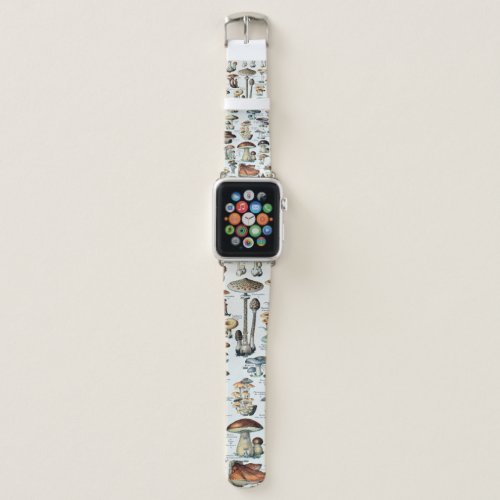 Vintage Edible Mushroom Chart Apple Watch Band