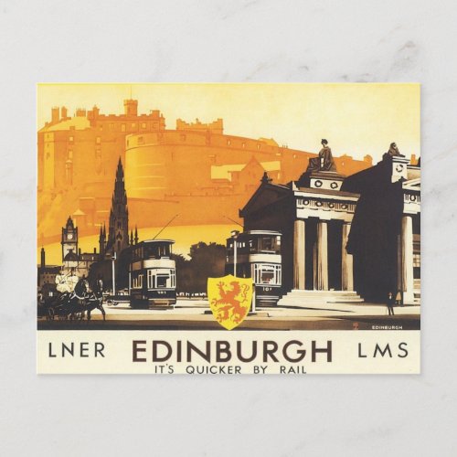 Vintage Edinburgh LNER Postcard