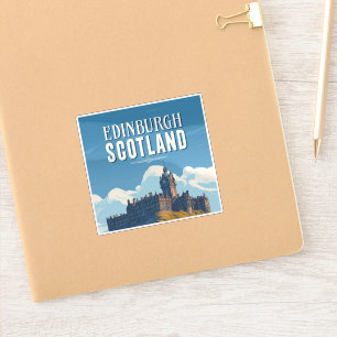 Vintage Edinburgh Scotland Travel Sticker