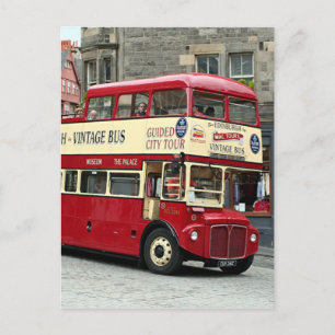 Vintage Edinburgh Tour Bus, Scotland, UK Postcard
