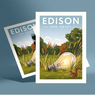 Vintage Edison New Jersey Postcard