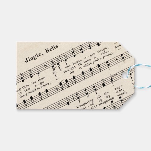 Vintage Edition 1850 Jingle Bells Sheet Music Tag