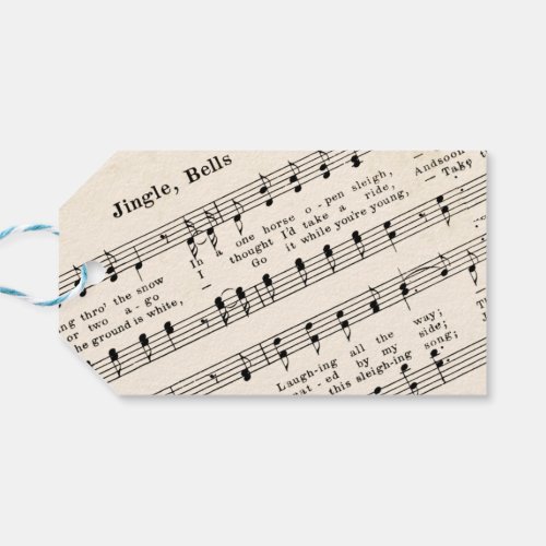 Vintage Edition 1850 Jingle Bells Sheet Music Tag