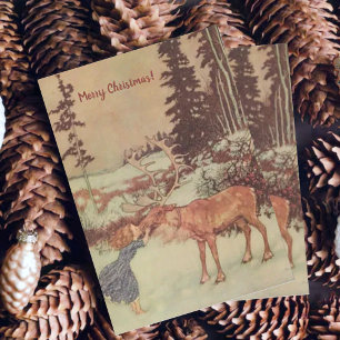 Vintage Edmund Dulac Christmas Greetings Holiday Card