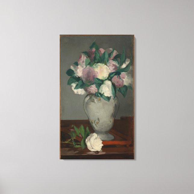 Vintage Edouard Manet Peonies Canvas Print (Front)