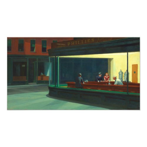 Vintage Edward Hopper Nighthawks Diner Poster