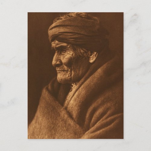 Vintage Edward S Curtis Geronimo Photograph Postcard