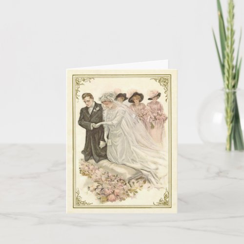 Vintage Edwardian Wedding Notecard