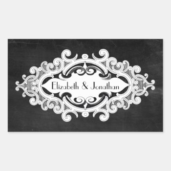 Vintage Edwardian Wedding Rectangular Sticker by grnidlady at Zazzle