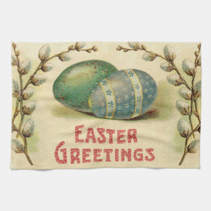 Vintage Eggs Easter Holiday Kitchen Towel