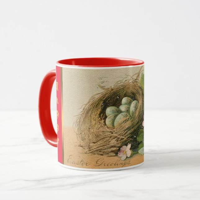 Vintage Eggs Easter Holiday Mug (Front Left)