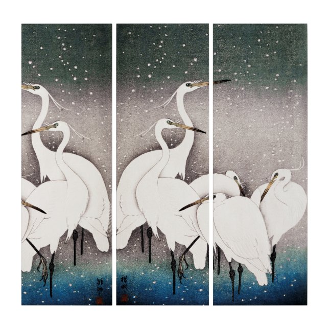 Vintage Egrets Japanese Art (Front)