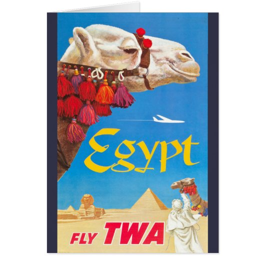 Vintage Egypt Air Travel Advertisement (Front)